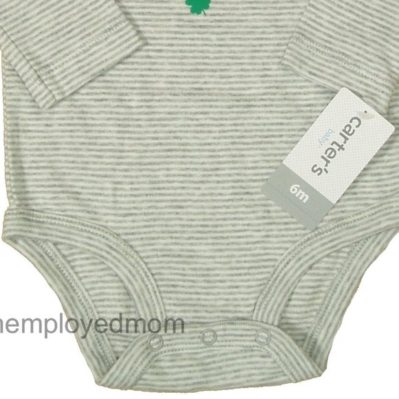 Grey My First St Patricks Day Bodysuit Boys Girls Baby 1st Holiday Creeper - Picture 3 of 4
